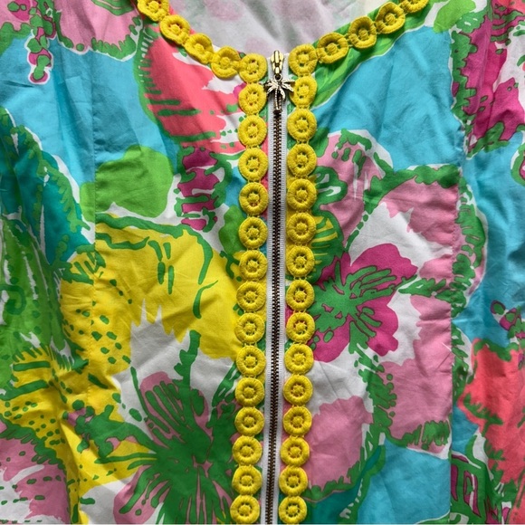 Lilly Pulitzer DELIA Shift Dress SHORELY Blue Big Flirt Pink Green Blue size 8 - Picture 11 of 16